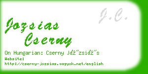 jozsias cserny business card